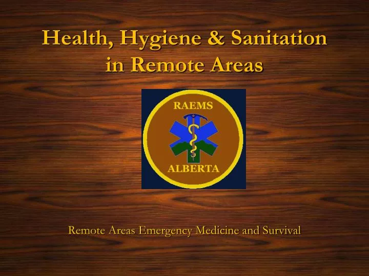 health hygiene sanitation in remote areas
