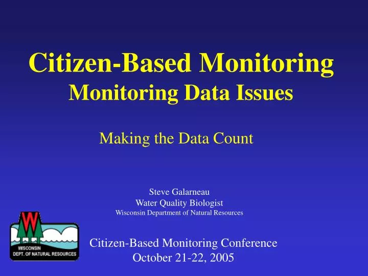 citizen based monitoring monitoring data issues