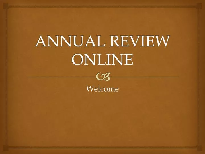 annual review online