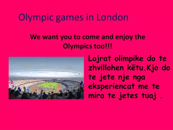 olympic games in london
