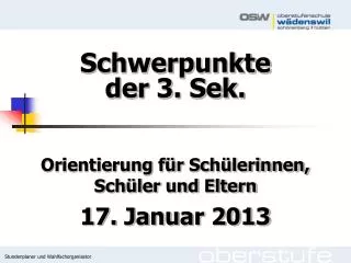 schwerpunkte der 3 sek