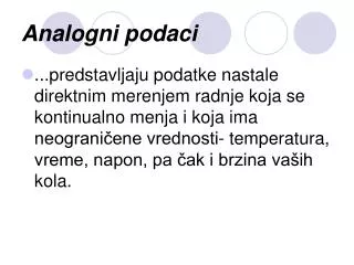 analogni podaci