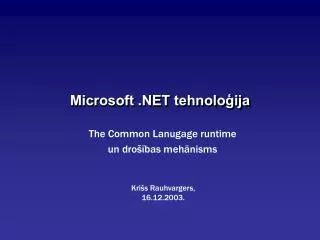 microsoft net tehnolo ija