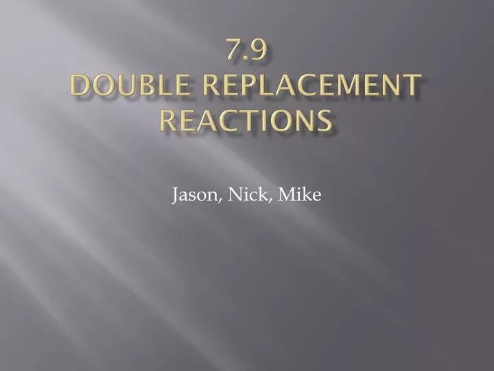 7 9 double replacement reactions