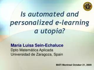 Is automated and personalized e-learning a utopia?