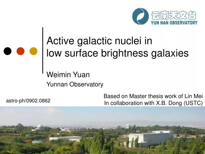 active galactic nuclei in low surface brightness galaxies