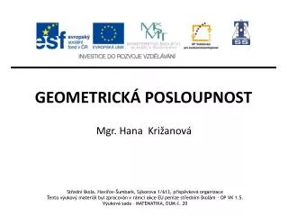 geometrick posloupnost