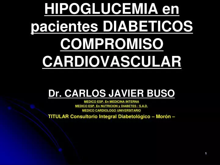 hipoglucemia en pacientes diabeticos compromiso cardiovascular