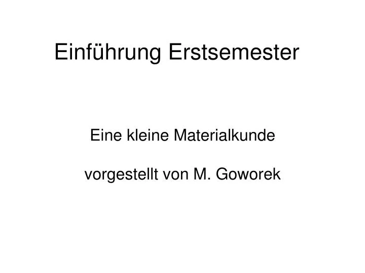 einf hrung erstsemester