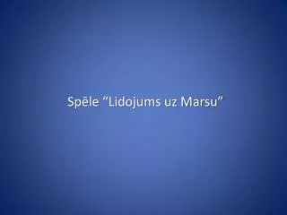 sp le lidojums uz marsu