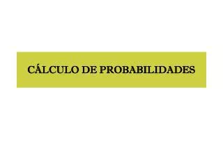 c lculo de probabilidades