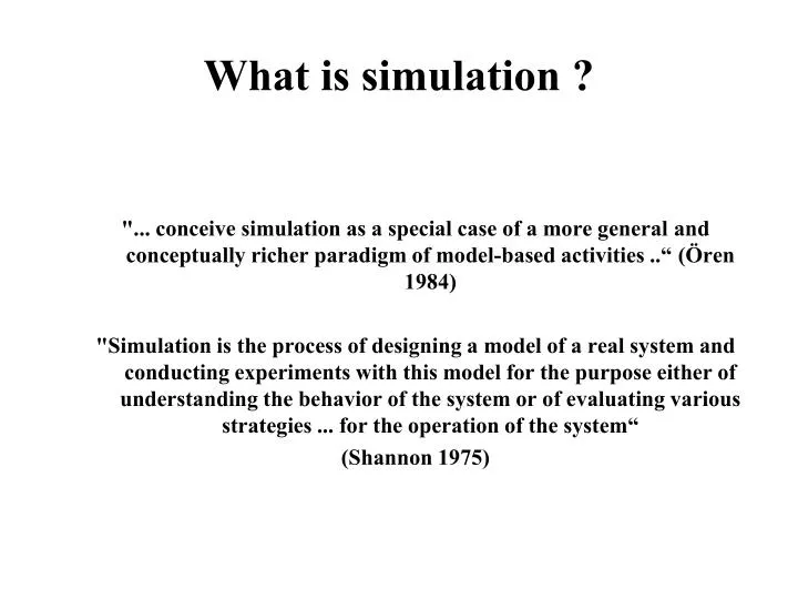 what is simulation