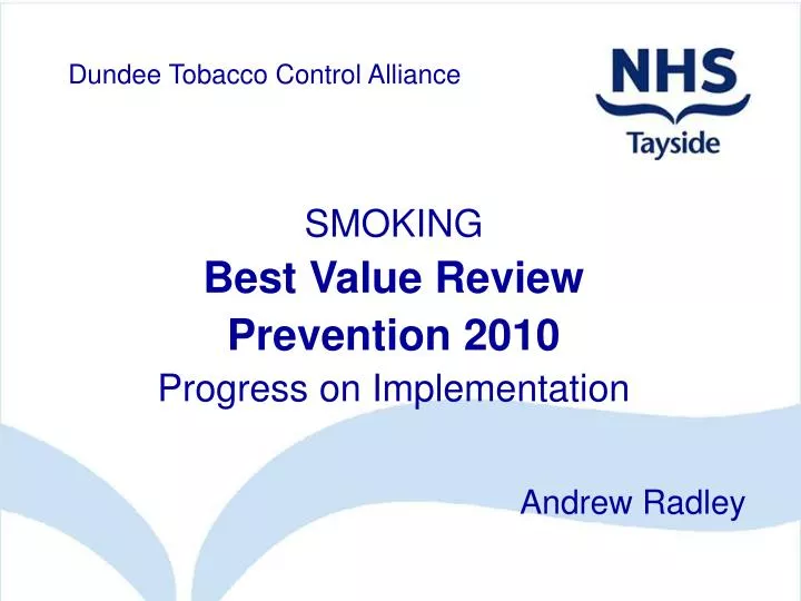 dundee tobacco control alliance