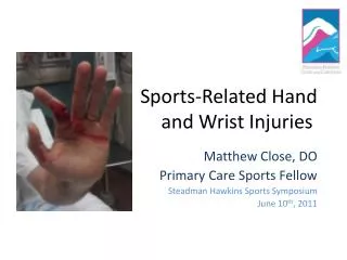 Sports-Related Hand and Wrist Injuries