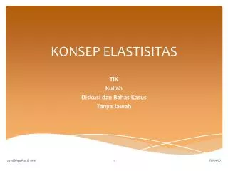 konsep elastisitas