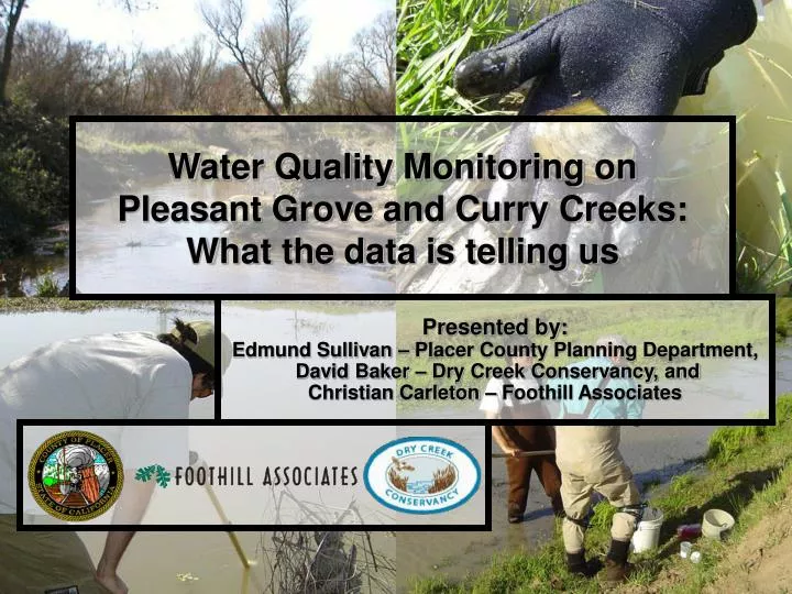 water quality monitoring on pleasant grove and curry creeks what the data is telling us