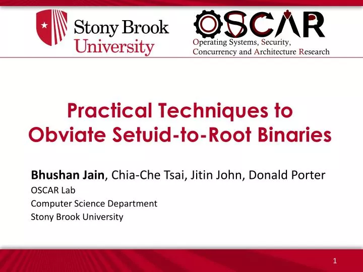 practical techniques to obviate setuid to root binaries