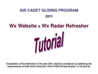 AIR CADET GLIDING PROGRAM