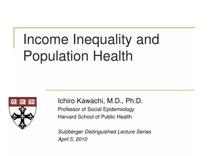 income inequality and population health