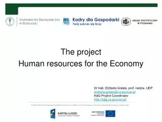 The project Human resources for the Economy