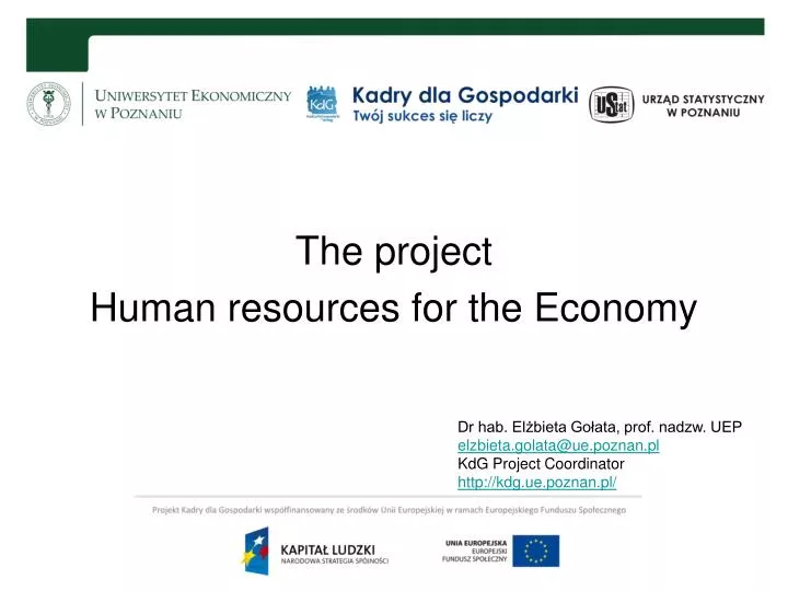 the project human resources for the economy