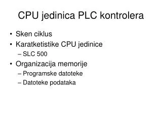 CPU jedinica PLC kontrolera