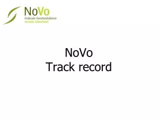 novo track record