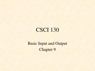 CSCI 130