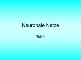 neuronale netze