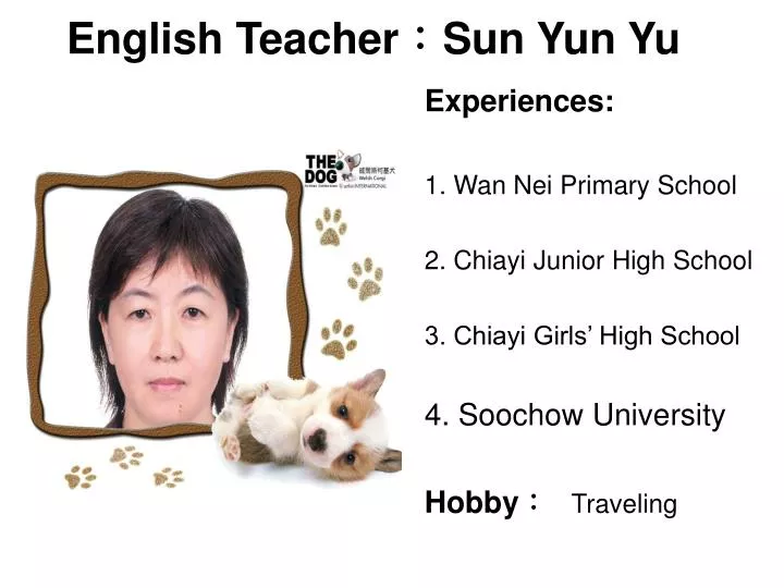 english teacher sun yun yu