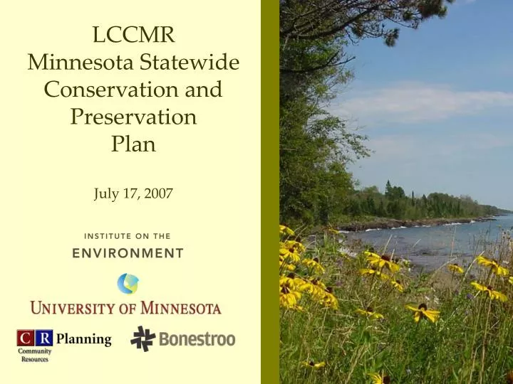 lccmr minnesota statewide conservation and preservation plan july 17 2007