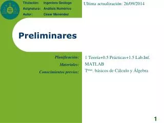 preliminares