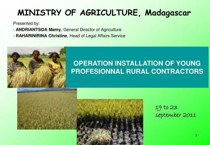 ministry of agriculture madagascar