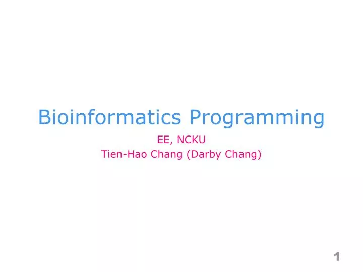 bioinformatics programming