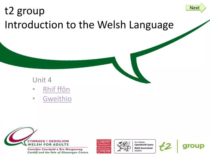 t 2 group introduction to the welsh language