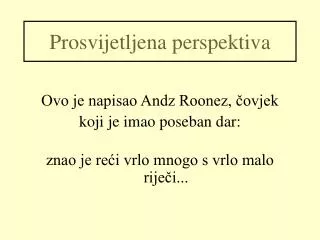 prosvijetljena perspektiva