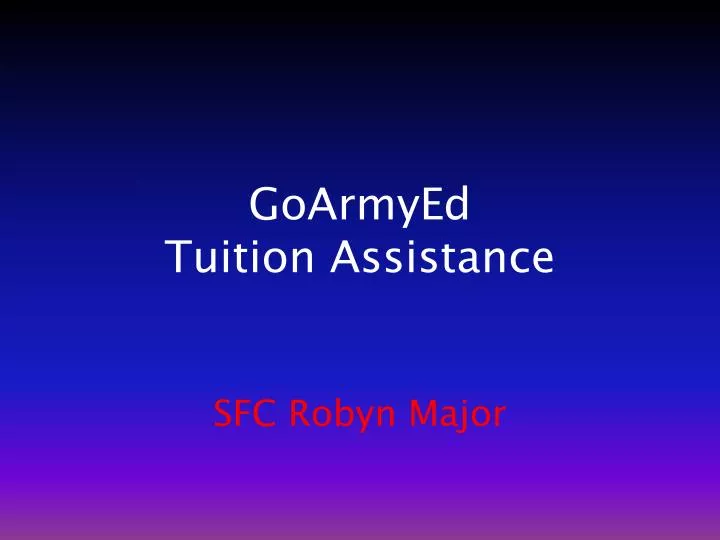 goarmyed tuition assistance