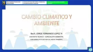 cambio climatico y ambiente
