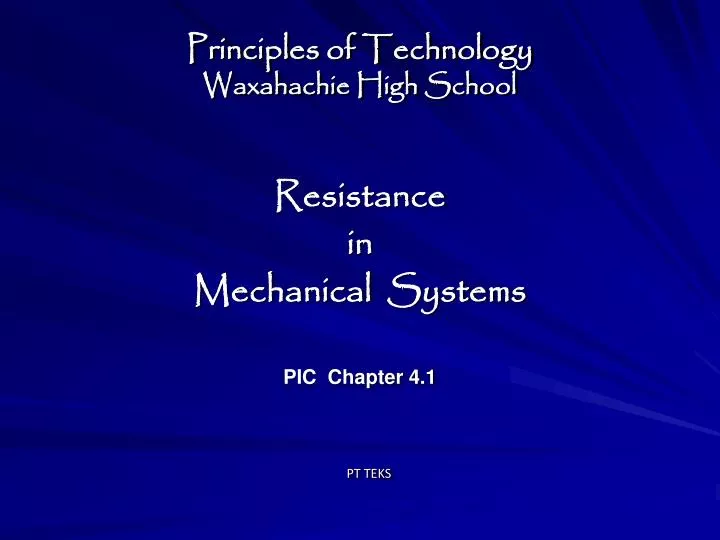 principles of technology waxahachie high school