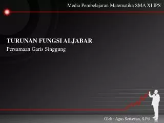 turunan fungsi aljabar