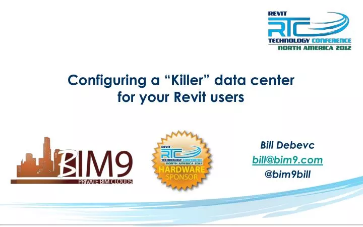 configuring a killer data center for your revit users