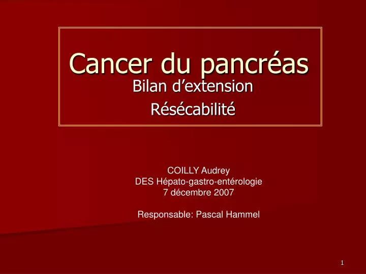 cancer du pancr as