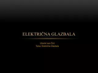 elektri na glazbala