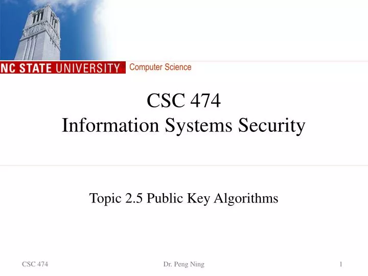 csc 474 information systems security