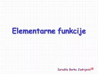 elementarne funkcije