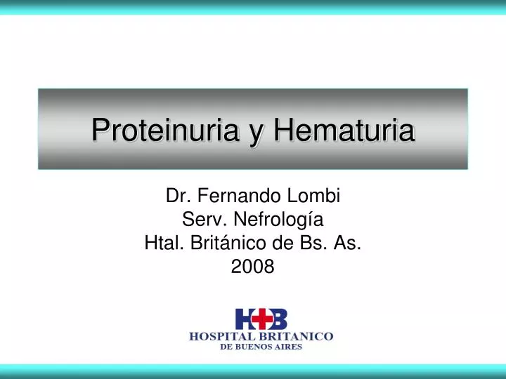 proteinuria y hematuria