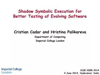 Shadow Symbolic Execution for Better Testing of Evolving Software