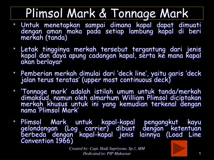 plimsol mark tonnage mark