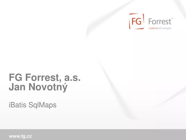 fg forrest a s jan novotn ibatis sqlmaps