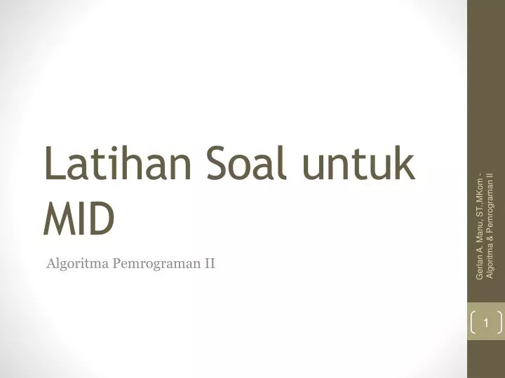 latihan soal untuk mid